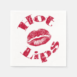 Servilleta De Papel Labios Calientes, Labios Rojos