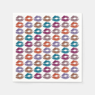 Servilleta De Papel Labios Coloridos Elegantes #20