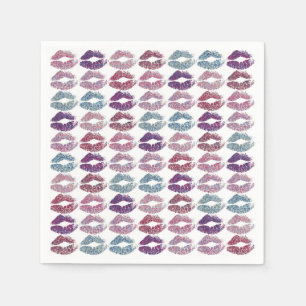 Servilleta De Papel Labios Coloridos Elegantes #31