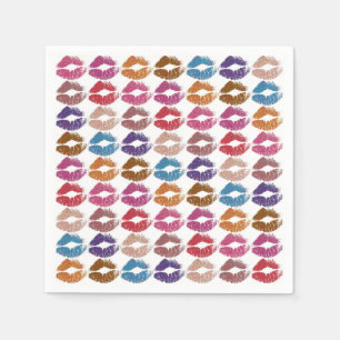 Servilleta De Papel Labios Coloridos Elegantes #6