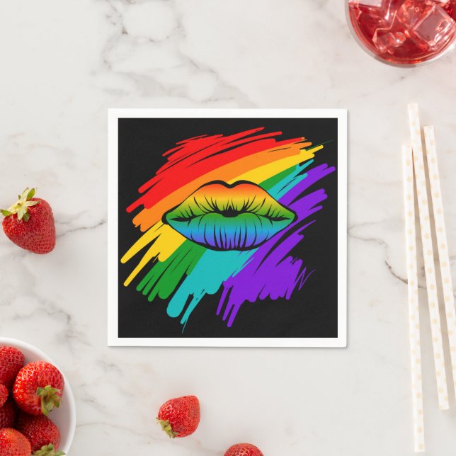 Servilleta De Papel Labios del arcoiris (In situ)
