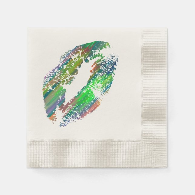 Servilleta De Papel Labios estilizados #6 (Anverso)