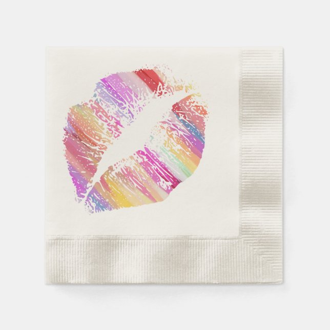 Servilleta De Papel Labios estilizados #8 (Anverso)