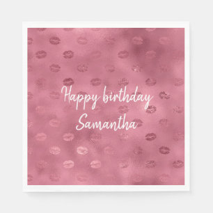 Servilleta De Papel Labios glitzy rosados