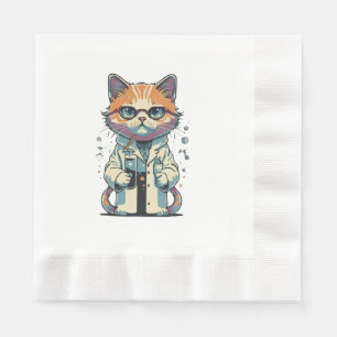 Servilleta De Papel Laboratorio de gatos enfocado