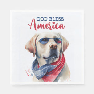 Servilleta De Papel Laboratorio de Perros Patrióticos