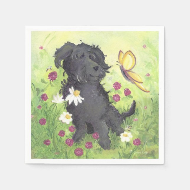 Servilleta De Papel Labradoodle Doodle Doodle Perro / servilletas de p (Anverso)