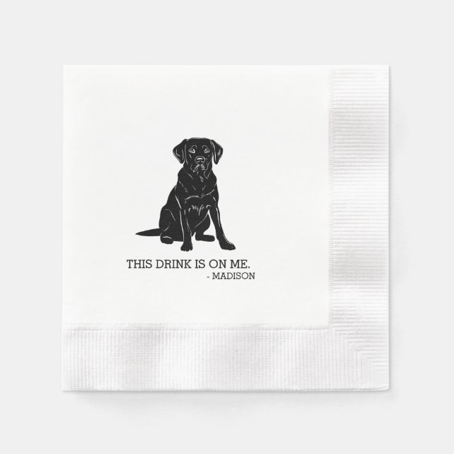 Servilleta De Papel Labrador Cocktail Napkin (Anverso)