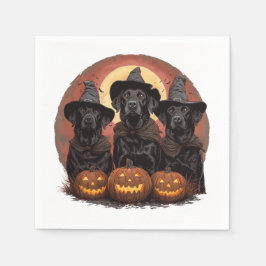 Servilleta De Papel Labrador de Halloween perro Gorras de brujas