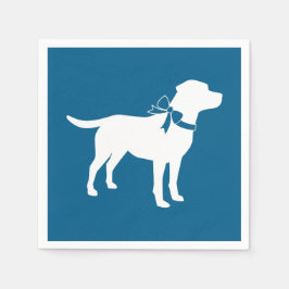 Servilleta De Papel Labrador Dog Baby Shower Blue Boy Lab