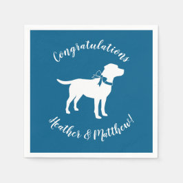 Servilleta De Papel Labrador Dog Baby Shower Blue Boy Lab