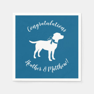 Servilleta De Papel Labrador Dog Baby Shower Blue Boy Lab