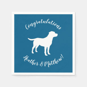 Servilleta De Papel Labrador Dog Baby Shower Blue Boy Lab