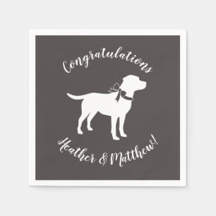 Servilleta De Papel Labrador Dog Baby Shower Lab Género gris neutro