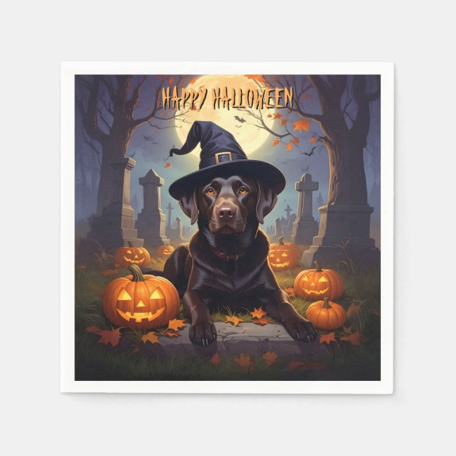 Servilleta De Papel Labrador Halloween (Anverso)
