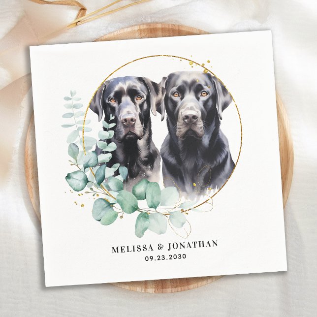Servilleta De Papel Labrador moderno Personalizado Mascota Boda de per (Subido por el creador)