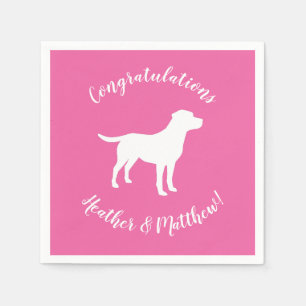 Servilleta De Papel Labrador Perro Baby Shower Chica Lab Pink