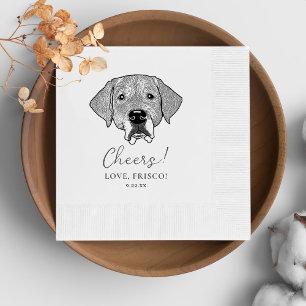 Servilleta De Papel Labrador Perro Personalizado Cheque Napkins