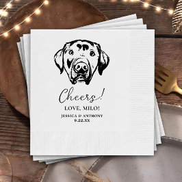 Servilleta De Papel Labrador Perro Personalizado Cheque Napkins