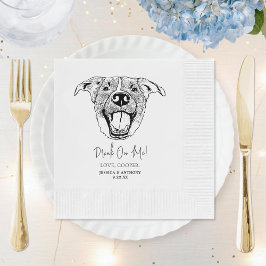 Servilleta De Papel Labrador Personalizado Perro Boda de dibujo a mano