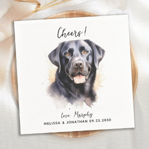 Servilleta De Papel Labrador recuperador Boda de perro moderno cóctel