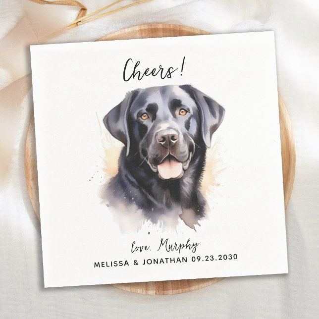 Servilleta De Papel Labrador recuperador Boda de perro moderno cóctel (Subido por el creador)