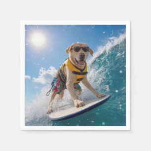 Servilleta De Papel Labrador Retriever surfista