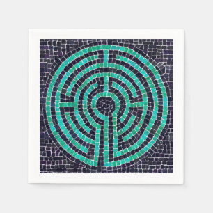 Servilleta De Papel LABYRINTH III StandardCocktailPaper Napkin - Blanc