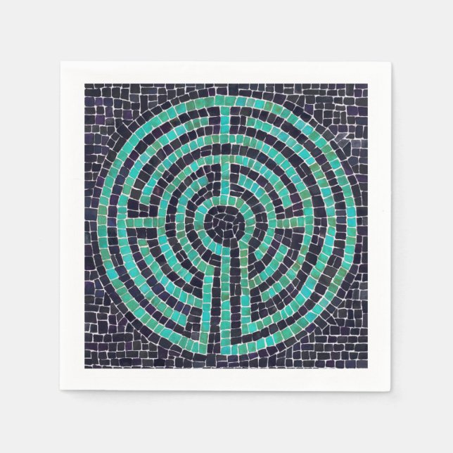 Servilleta De Papel LABYRINTH III StandardCocktailPaper Napkin - Blanc (Anverso)