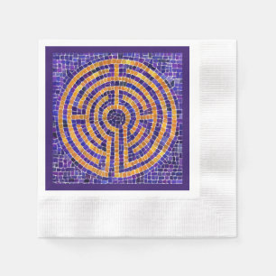 Servilleta De Papel LABYRINTH MOSAIC CocktailPaper Napkin - Purp