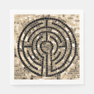 Servilleta De Papel LABYRINTH V Papel Almuerzo estándar Napkin - Blanc