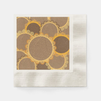 Servilleta De Papel Lace Sunflowers Cae Fiesta Cocktail Napkins