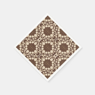 Servilleta De Papel Lacey Navidad Vintage Acebo, Bayas, Flores 