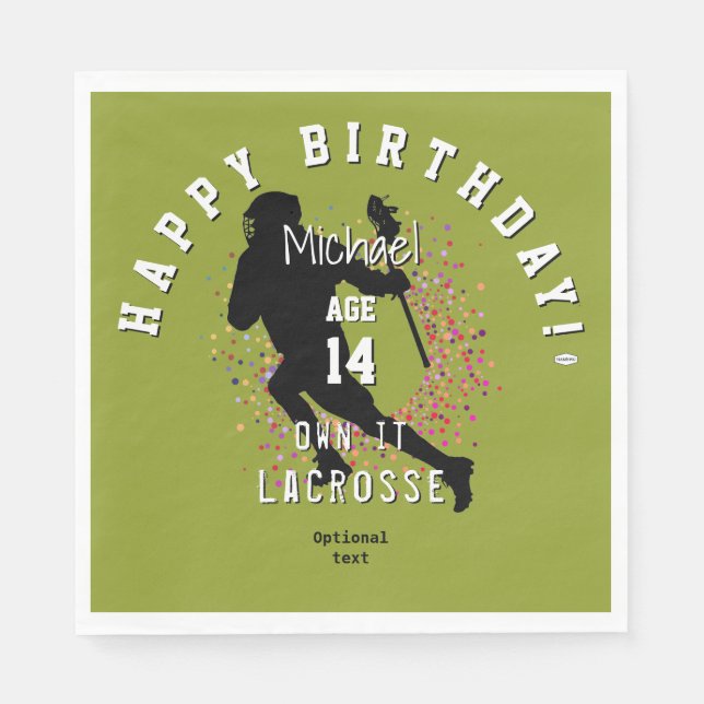 Servilleta De Papel Lacrosse Custom Design Paper Napkin (Anverso)