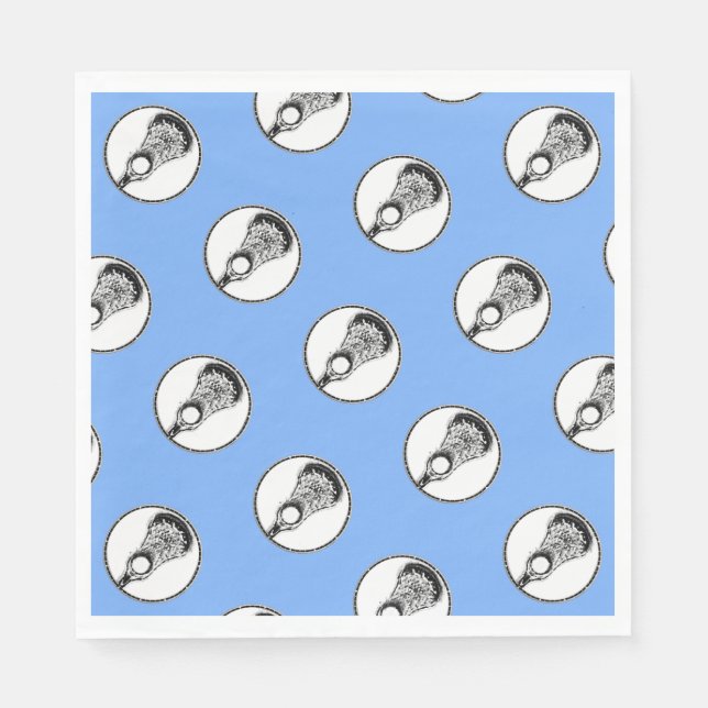 Servilleta De Papel Lacrosse Fiesta azul claro (Anverso)