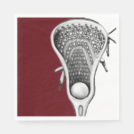 Servilleta De Papel Lacrosse Fiesta Maroon