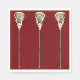 Servilleta De Papel Lacrosse Fiesta Maroon
