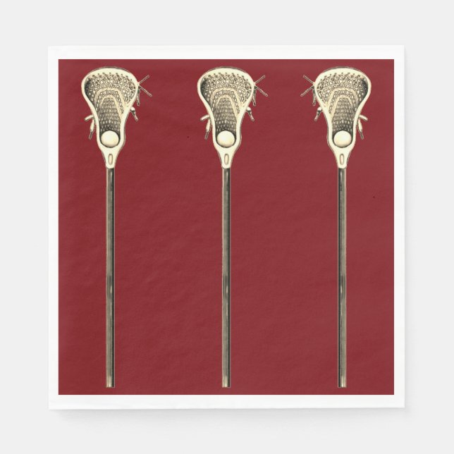 Servilleta De Papel Lacrosse Fiesta Maroon (Anverso)