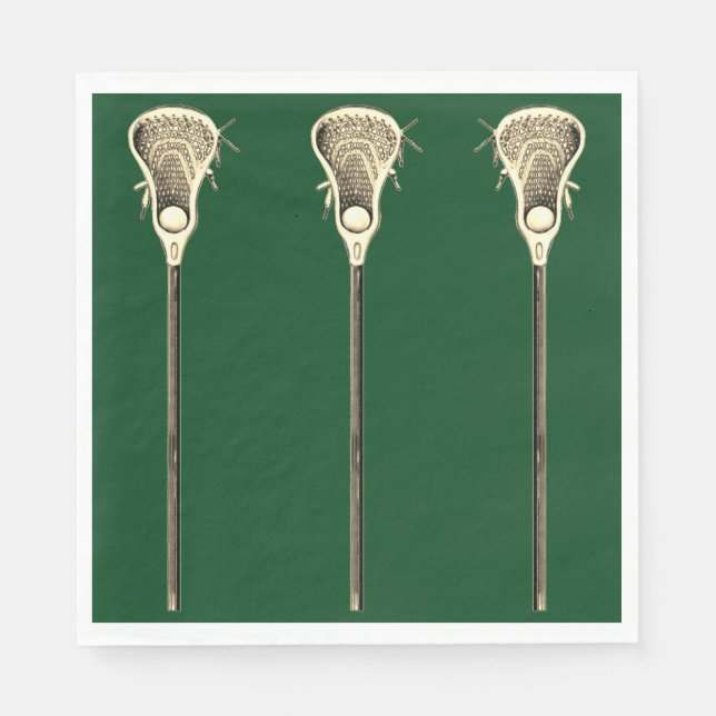 Servilleta De Papel Lacrosse Fiesta Team Green (Anverso)
