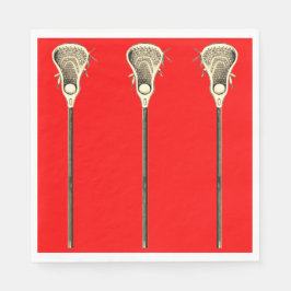Servilleta De Papel Lacrosse Red Team Napkins