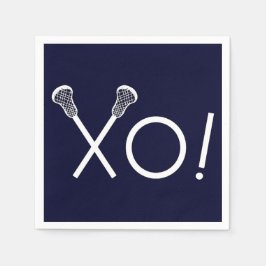 Servilleta De Papel Lacrosse Sports Navy Blue