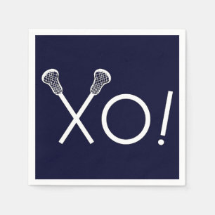 Servilleta De Papel Lacrosse Sports Navy Blue