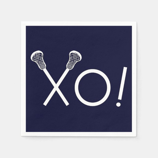 Servilleta De Papel Lacrosse Sports Navy Blue (Anverso)