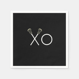 Servilleta De Papel Lacrosse Team Black