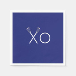 Servilleta De Papel Lacrosse Team Blue
