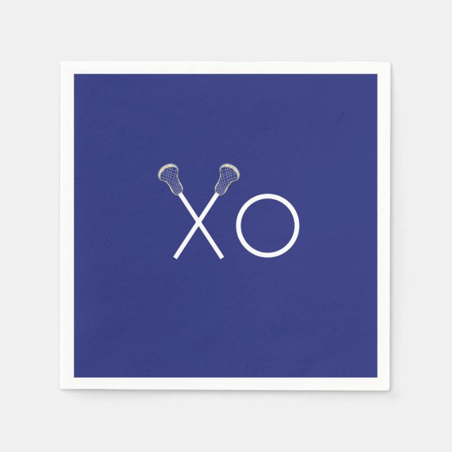 Servilleta De Papel Lacrosse Team Blue (Anverso)