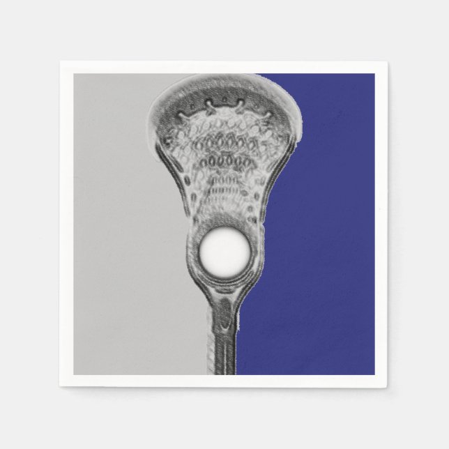 Servilleta De Papel Lacrosse Team Blue (Anverso)