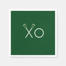 Servilleta De Papel Lacrosse Team Green