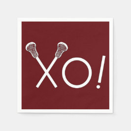 Servilleta De Papel Lacrosse Team Maroon