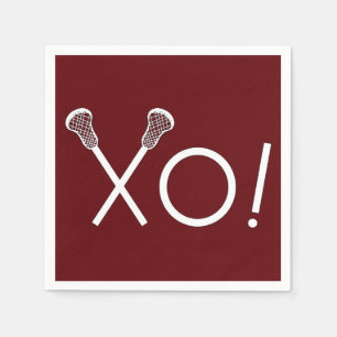 Servilleta De Papel Lacrosse Team Maroon